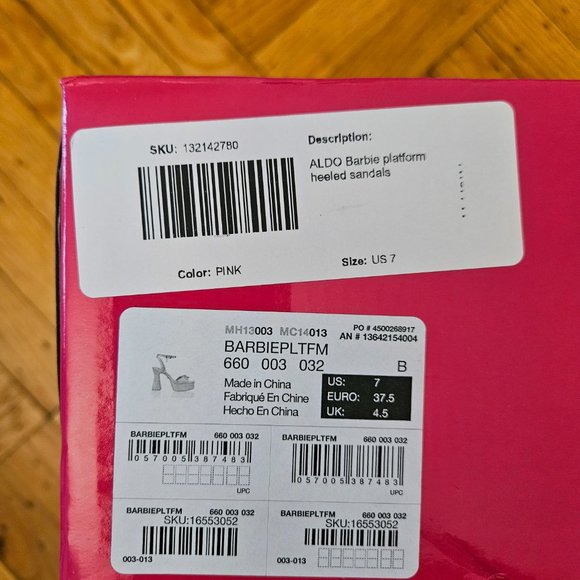 Aldo x Barbie Pink Platform Sold Out Limited Edition Shoes NWT - Picture 4 of 9